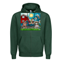 Sports Green happy easter Zipper Hoodie - CowhideDigitalArt
