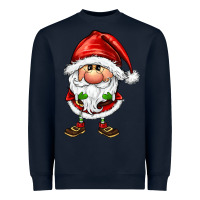 Navy santa gnomes Heavyweight Sweatshirt - FaDigitalArtStudio