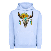 Pigment Grape Ice bull skull western Urban Hoodie - BarkalooDesign