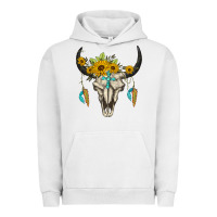 Pigment Lunar Rock bull skull western Urban Hoodie - BarkalooDesign