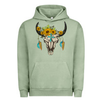 Bull Skull Western Urban Hoodie | Teevron