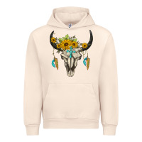 Sandshell bull skull western Urban Hoodie - BarkalooDesign