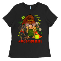 Black dog mom  life gnome Ladies Tee - BarkalooDesign