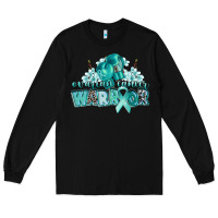 Black ovarian cancer warrior Long Sleeve Tee - CowGirlArtShop