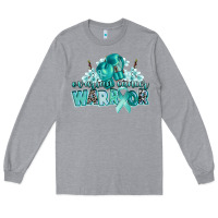 Heather Grey ovarian cancer warrior Long Sleeve Tee - CowGirlArtShop