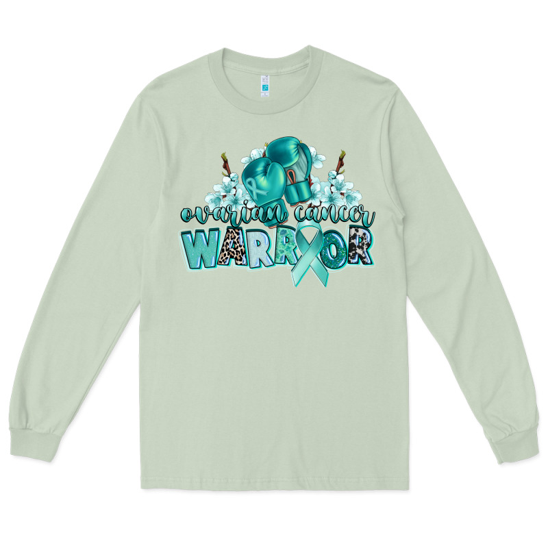 Ovarian Cancer Warrior Long Sleeve Tee by CowGirlArtShop | Teevron