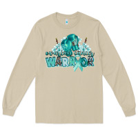 Mushroom ovarian cancer warrior Long Sleeve Tee - CowGirlArtShop