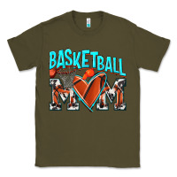 Army Green Basketball Mom Classic Tee - NancyCooperArtShop