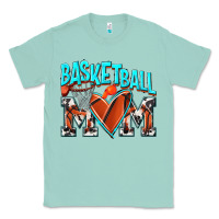 Seafoam Basketball Mom Classic Tee - NancyCooperArtShop