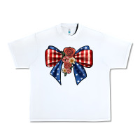 White bow Urban Heavy Tee - JahusDesignShop