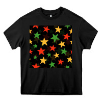 Black african color stars seamless pattern Heavy Core Tee - BundleAndBundleShop