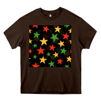 Chocolate Brown african color stars seamless pattern Heavy Core Tee - BundleAndBundleShop
