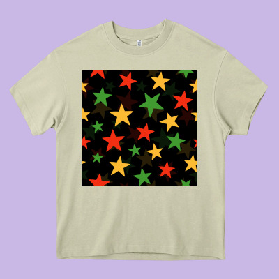 African Color Stars Seamless Pattern Heavy Core Tee Designed By Bundleandbundleshop