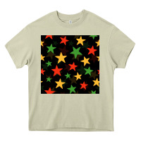 Mossy african color stars seamless pattern Heavy Core Tee - BundleAndBundleShop