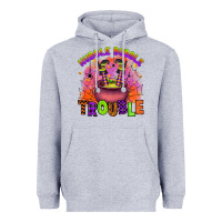 Heather Grey hubble bubble trouble Heavyweight Hoodie - Artiststas