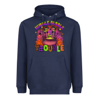 Navy hubble bubble trouble Heavyweight Hoodie - Artiststas