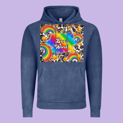 Love Wins Vintage Hoodie Designed By Tumblerdesignbyshophia