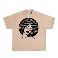 Burro Womens Strong Black Woman Afro Message Urban Heavy Tee - lanVoArt