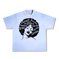 Grape Ice Womens Strong Black Woman Afro Message Urban Heavy Tee - lanVoArt