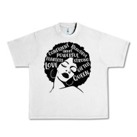 Lunar Rock Womens Strong Black Woman Afro Message Urban Heavy Tee - lanVoArt