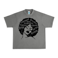 Tornado Womens Strong Black Woman Afro Message Urban Heavy Tee - lanVoArt