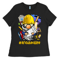 Black Architect life gnome Ladies Tee - BarkalooDesign