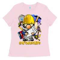 Bubblegum Pink Architect life gnome Ladies Tee - BarkalooDesign