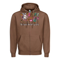 Chestnut happy easter day baseball Zipper Hoodie - CowhideDigitalArt