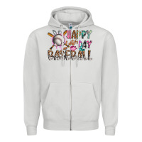Dove Grey happy easter day baseball Zipper Hoodie - CowhideDigitalArt