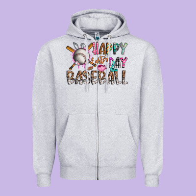Happy Easter Day Baseball Zipper Hoodie Designed By Cowhidedigitalart