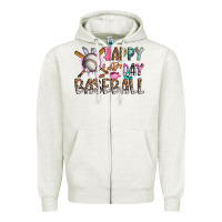 Oatmeal Heather happy easter day baseball Zipper Hoodie - CowhideDigitalArt