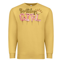 Antique Gold Birthday girl balloon Premium Sweatshirt - Artiststas