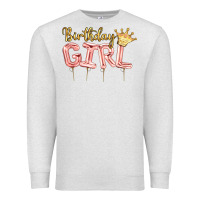 Oatmeal Heather Birthday girl balloon Premium Sweatshirt - Artiststas