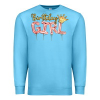 Ocean Blue Birthday girl balloon Premium Sweatshirt - Artiststas