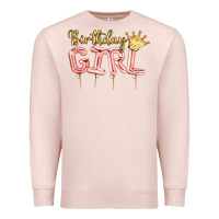 Pale Pink Birthday girl balloon Premium Sweatshirt - Artiststas
