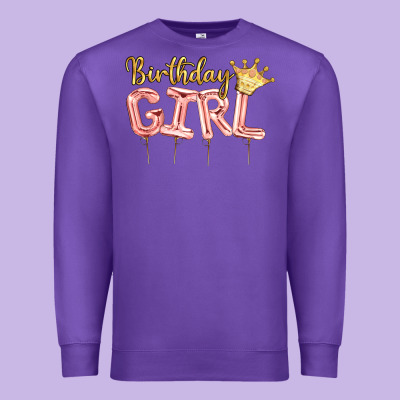 Birthday Girl Balloon Premium Sweatshirt Designed By Artiststas