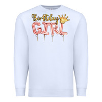 White Birthday girl balloon Premium Sweatshirt - Artiststas