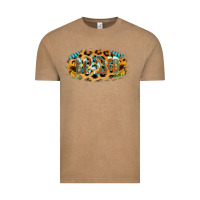 Vintage Coffee Blessed Sunflower Gemstone Vintage Tee - RanaPortraitStore