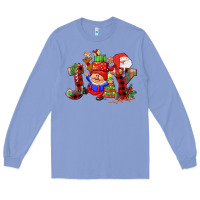 Colony Blue christmas joy  gnome Long Sleeve Tee - CowGirlArtShop