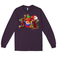 Plum christmas joy  gnome Long Sleeve Tee - CowGirlArtShop
