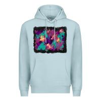 Blue Mist halloween trees and turquoise glitter background Premium Hoodie - BundleAndBundleShop