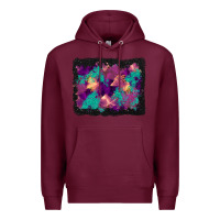 Burgundy halloween trees and turquoise glitter background Premium Hoodie - BundleAndBundleShop