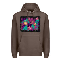 Coffee halloween trees and turquoise glitter background Premium Hoodie - BundleAndBundleShop