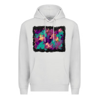 Dove Grey halloween trees and turquoise glitter background Premium Hoodie - BundleAndBundleShop