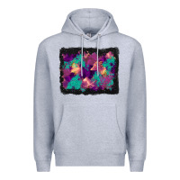 Heather Grey halloween trees and turquoise glitter background Premium Hoodie - BundleAndBundleShop