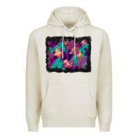 Oatmeal Heather halloween trees and turquoise glitter background Premium Hoodie - BundleAndBundleShop