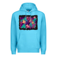Ocean Blue halloween trees and turquoise glitter background Premium Hoodie - BundleAndBundleShop