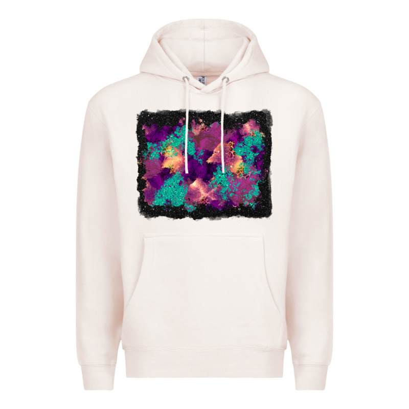 Halloween Trees And Turquoise Glitter Background Premium Hoodie by BundleAndBundleShop | Teevron