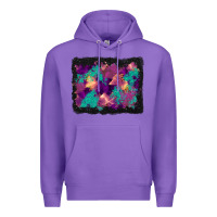 Purple halloween trees and turquoise glitter background Premium Hoodie - BundleAndBundleShop