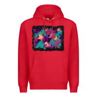 Red halloween trees and turquoise glitter background Premium Hoodie - BundleAndBundleShop